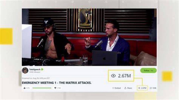 Andrew Tate Snapshot of controversial influencer's estimated earnings