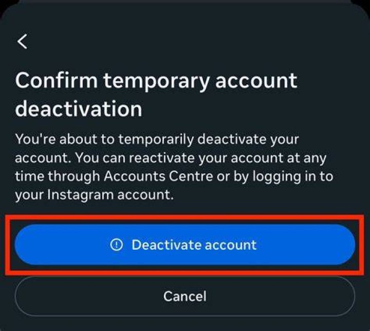 Instagram account deactivation" "Instagram Account Deactivation