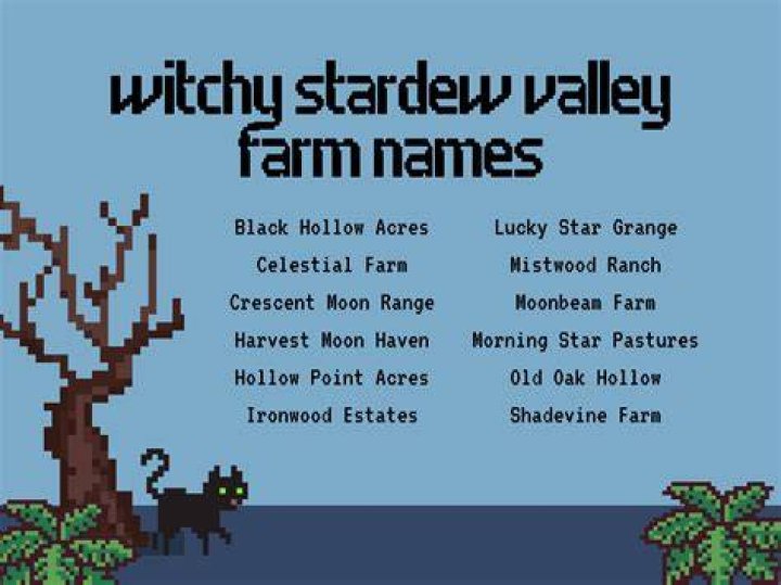 Unveiling The Secrets Of Stardew Valley Farm Names: A Guide To Unlocking